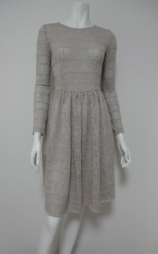 Lace wool dress